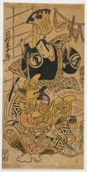 Die Schauspieler Ogino Isaburo als Soga no Goro und Sawamura Sojuro I als Kudo no Suketsune, Edo-Zeit, 1732